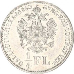 František Josef I.(1848-1918), 1/4 Zlatník 1860 B