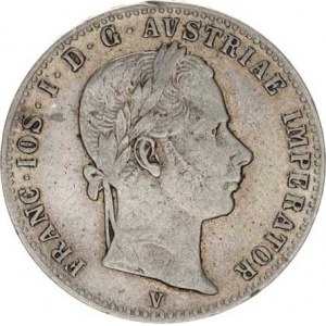 František Josef I.(1848-1918), 1/4 Zlatník 1863 V RR, tém.