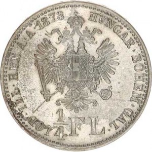 František Josef I.(1848-1918), 1/4 Zlatník 1873 RR