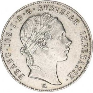 František Josef I.(1848-1918), 20 kr. 1852 A - hlava vpravo, zc. nep. hr.