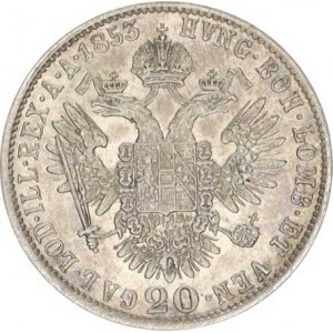 František Josef I.(1848-1918), 20 kr. 1853 A