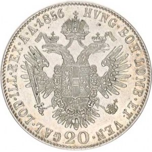 František Josef I.(1848-1918), 20 kr. 1856 B, tém.