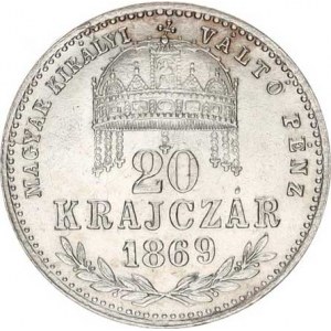 František Josef I.(1848-1918), 20 kr. 1869 GYF RR