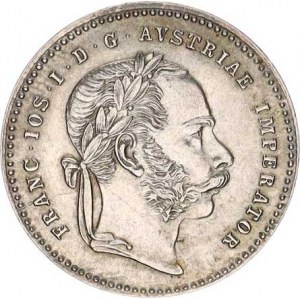 František Josef I.(1848-1918), 20 kr. 1872 b.zn. RR pěkná patina