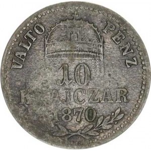 František Josef I.(1848-1918), 10 kr. 1870 KB R