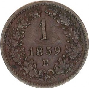 František Josef I.(1848-1918), 1 kr. 1859 E