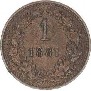 František Josef I.(1848-1918), 1 kr. 1881 b.zn.