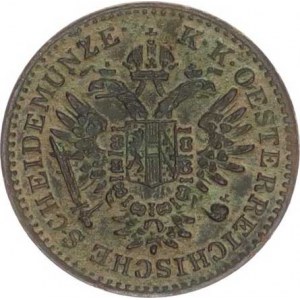 František Josef I.(1848-1918), 1/4 kr. 1851 A, patina