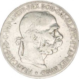 František Josef I.(1848-1918), 5 Koruna 1900 b.zn., tém.