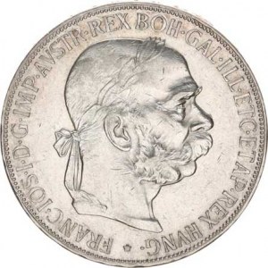 František Josef I.(1848-1918), 5 Koruna 1900 b.zn., dr. rys v av.