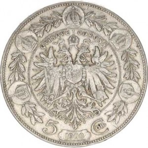 František Josef I.(1848-1918), 5 Koruna 1900 b.zn.