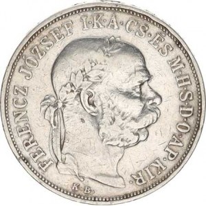 František Josef I.(1848-1918), 5 Koruna 1900 KB 23,852 g, stopa na hr.
