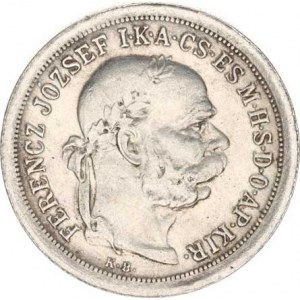 František Josef I.(1848-1918), 5 Koruna 1900 KB FALZUM bílý kov 17,31 g