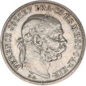 František Josef I.(1848-1918), 5 Koruna 1907 KB, rysky