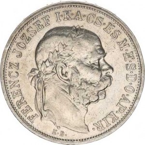 František Josef I.(1848-1918), 5 Koruna 1908 KB, rysky