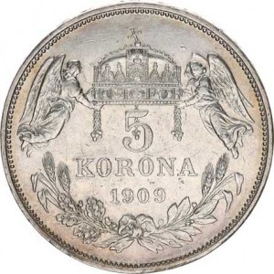 František Josef I.(1848-1918), 5 Koruna 1909 KB