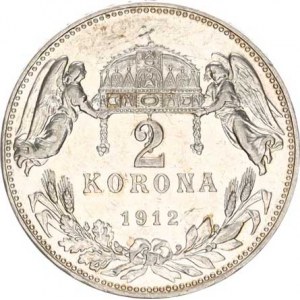 František Josef I.(1848-1918), 2 Koruna 1912 KB, nep. rys., tém.