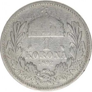 František Josef I.(1848-1918), 1 Koruna 1892 KB