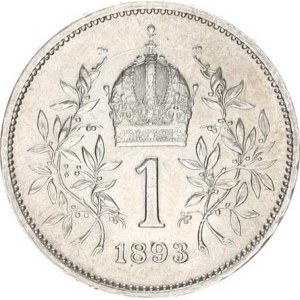 František Josef I.(1848-1918), 1 Koruna 1893 b.zn.