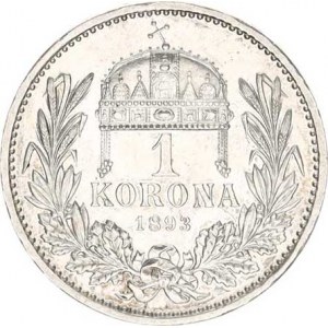 František Josef I.(1848-1918), 1 Koruna 1893 KB