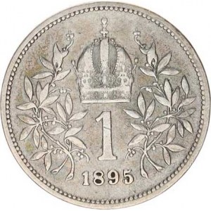 František Josef I.(1848-1918), 1 Koruna 1895 b.zn.