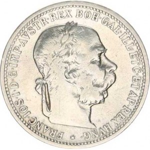 František Josef I.(1848-1918), 1 Koruna 1896 b.zn. R