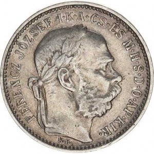 František Josef I.(1848-1918), 1 Koruna 1896 KB, tém.