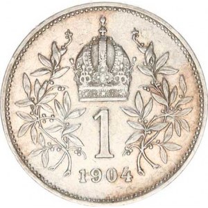 František Josef I.(1848-1918), 1 Koruna 1904 b.zn.