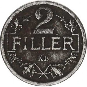 František Josef I.(1848-1918), 2 Fillér 1917 KB, patina