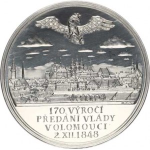 Medaile Františka Josefa I.(1848-1918), F.J.I. a Ferdinand V. - K 170. výročí předání vlády v Olomo