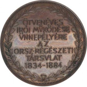 Medaile Rakousko - Uhersko, Uhry - Pulszky Ferenc, poprsí zleva, nápis ve dvou řádcích / Za 5