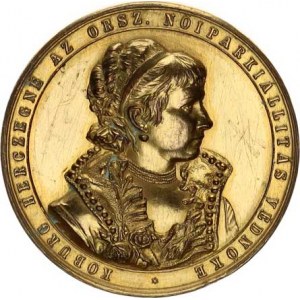 Vládní ražby medailového charaktderu, Uhry - Luisa, (vévodkyně Sasko-Coburg-Ghota), patronka výstav