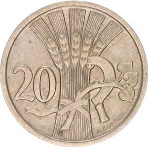Údobí let 1918-1938, 20 hal. 1933 R 3,293 g