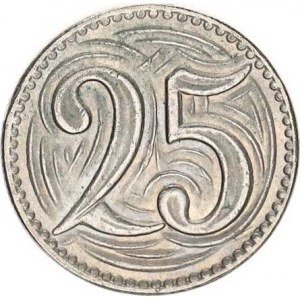 Údobí let 1918-1938, 25 hal. 1932 Falzum 3,759 g 20,5 mm