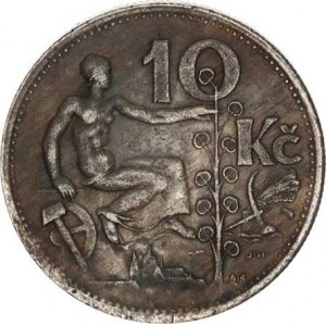 Údobí let 1918-1938, 10 Kč 1933 Falzum patin. kov Sn+Pb ? 10,653 g