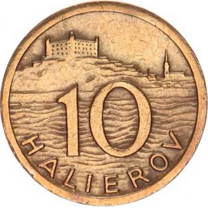 Slovensko (1939-1945), 10 hal. 1939 - bronz. odražek 1,674 g