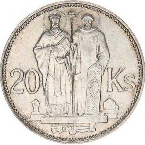 Slovensko (1939-1945), 20 KS 1941 - Cyril a Metoděj, jednoduchý kříž