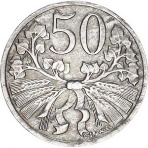 Údobí let 1945-1953, 50 hal. 1953 R, nep. hr.