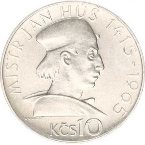 Údobí let 1953-1993, 10 Kčs 1965 - Jan Hus