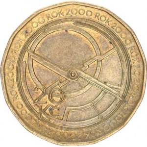 Česká republika (1993-), 20 Kč 2000 - Milénium