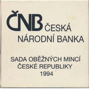 Česká republika (1993-), Ročníková sada mincí 1994, HM, BJ (dvě mincovny) +žeton mincovny