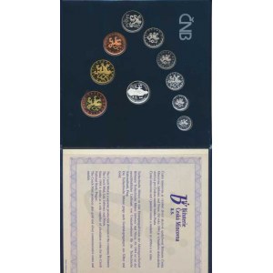 Česká republika (1993-), Ročníková sada mincí 1997 + 10 Kč Jáchymov (Ag) semišový obal