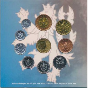 Česká republika (1993-), Ročníková sada mincí 2003 +žeton - 10. výročí ČR (22 000 ks)