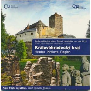 Česká republika (1993-), Ročníková sada mincí 2015 +žeton - Královehradecký kraj (5 00