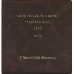 Česká republika (1993-), Ročníková sada mincí 2000 semišový obal +certifikát