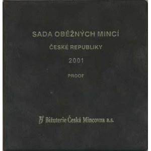 Česká republika (1993-), Ročníková sada mincí 2001 semišový obal +certifikát