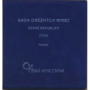Česká republika (1993-), Ročníková sada mincí 2006 - +Ag 50 hal. 1921 semišový obal