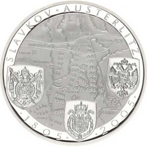 Česká republika (1993-), 200 Kč 2005 - Bitva u Slavkova kapsle +orig.etue +certif