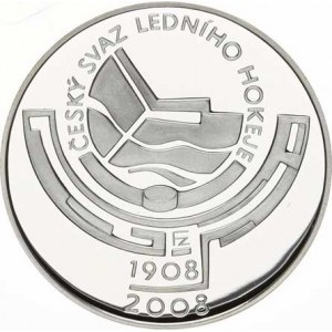 Česká republika (1993-), 200 Kč 2008 - Český svaz ledního hokeje orig. etue, kapsle