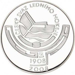 Česká republika (1993-), 200 Kč 2008 - Český svaz ledního hokeje orig. etue, kapsle